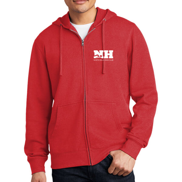 Printed North Hills Swim Club - Fleece Full Zip Hoodie Thumbnail