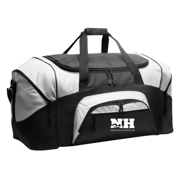 Printed North Hills Swim Club - Standard Colorblock Sport Duffel Thumbnail