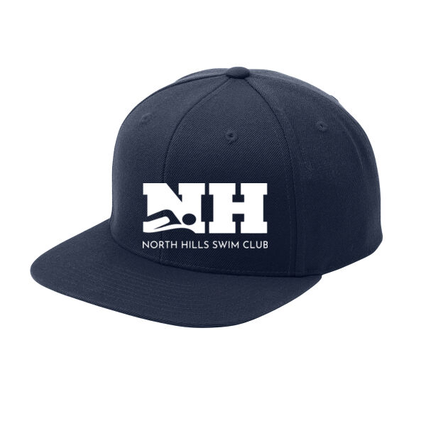 Printed North Hills Swim Club - Yupoong ® Flat Bill Snapback Cap Thumbnail